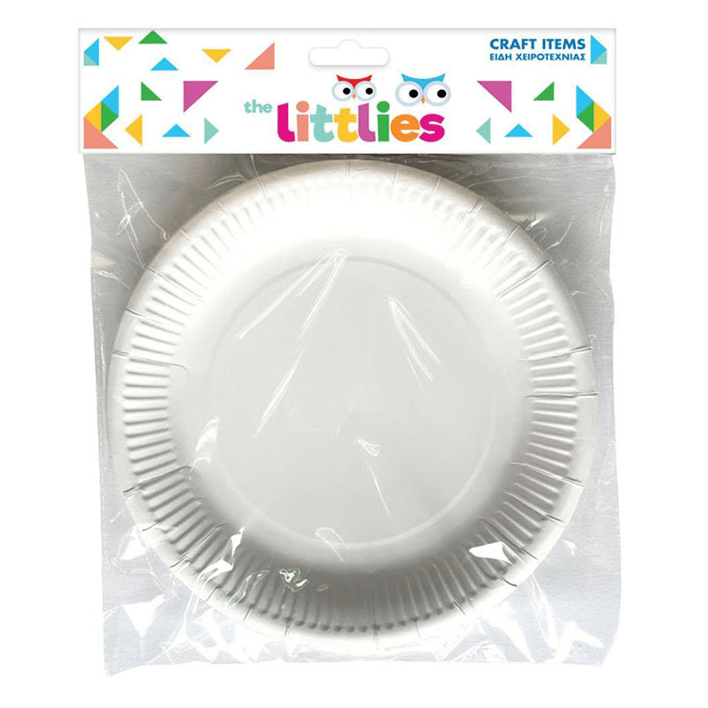 THE LITTLIESThe Littlies Πιάτο Χάρτινο Λευκό Χειροτεχνίας 6Τεμάχια 23Εκpapell.gr