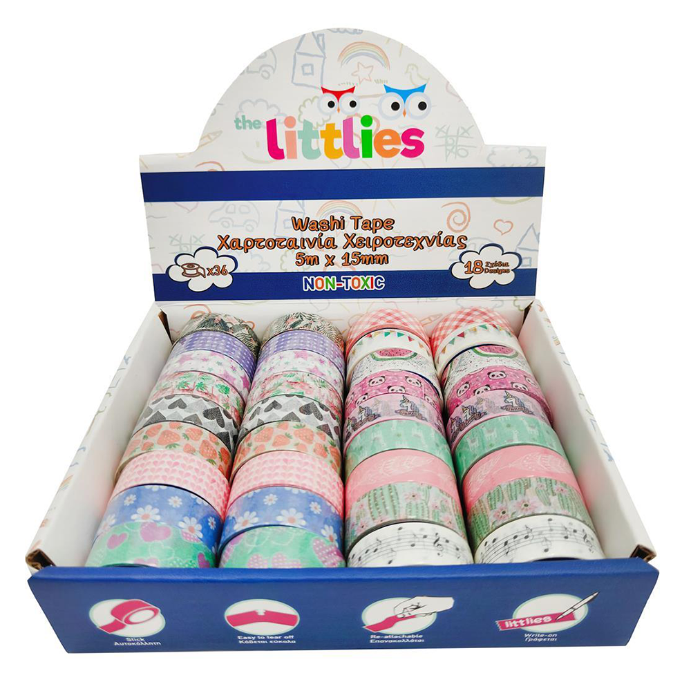 THE LITTLIESThe Littlies Αυτοκόλλητη Χαρτoταινία Χειροτεχνίας 15mmX5m- 1Τμχpapell.gr