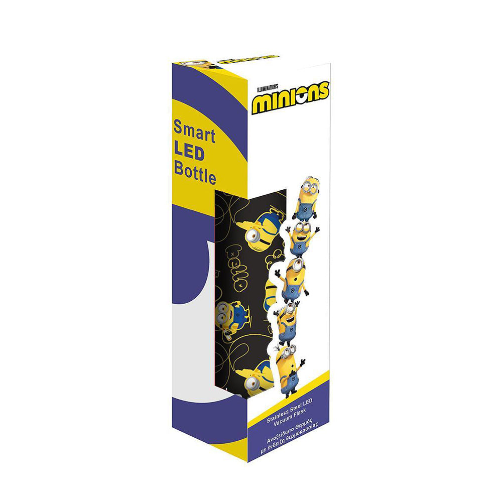 Ανοξείδωτο Θερμός LED Minions 500ml 6.5x22.5 εκ
