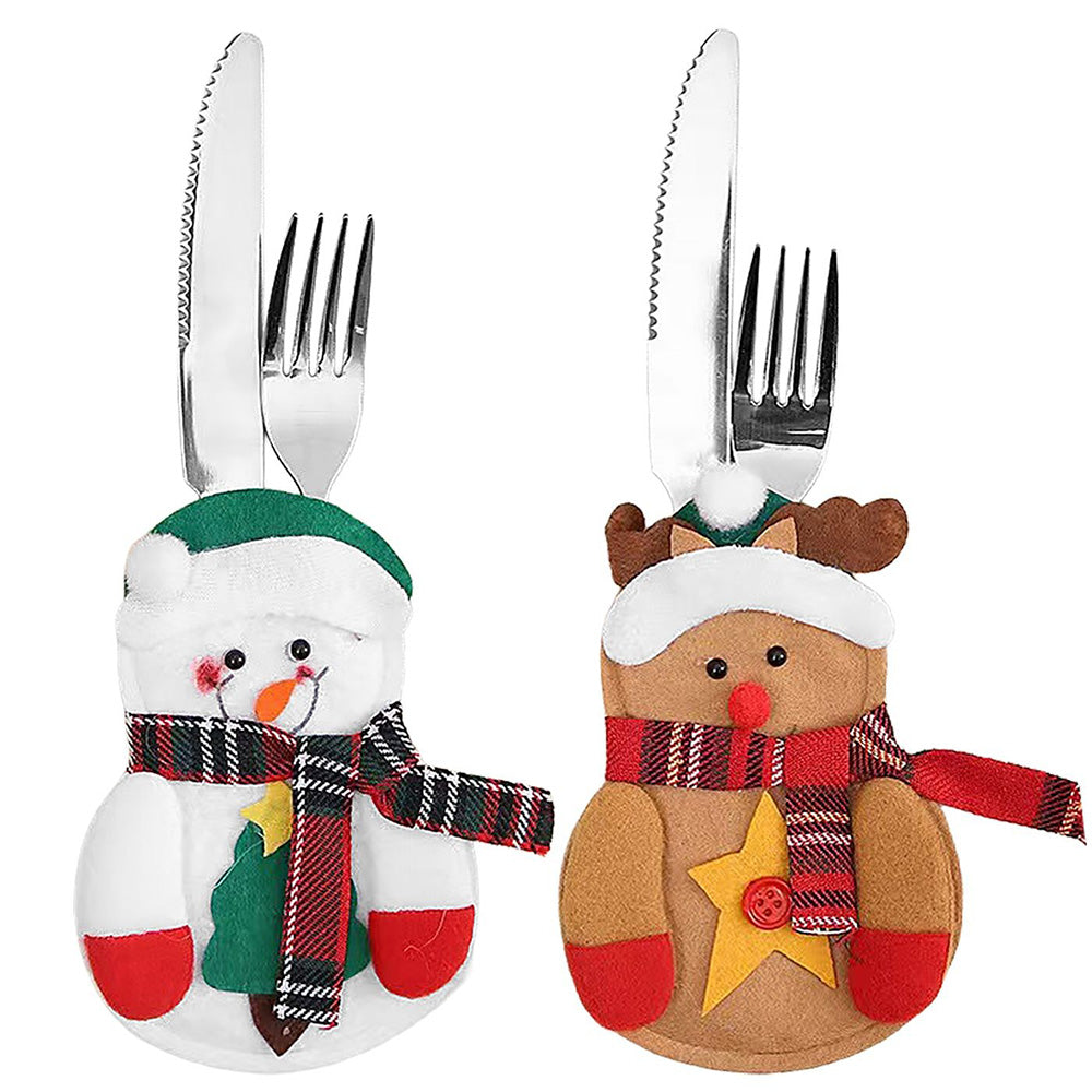 Χριστουγεννιάτικη Θήκη Μαχαιροπήρουνων 14x10εκ 2 Σχέδια - 1τμχ 