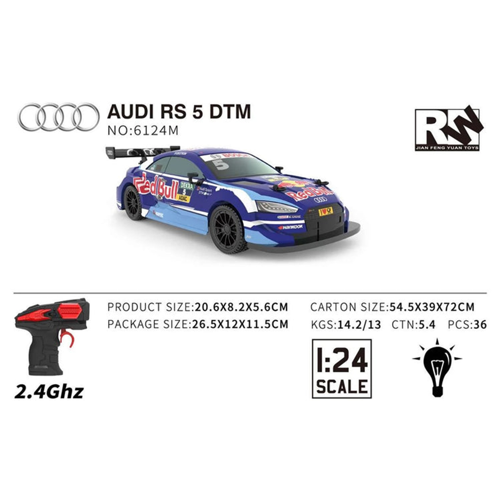 Rw ToysRw Toys Τηλεκατευθυνόμενο Αυτοκίνητο 1:24 Audi RS 5 DTMpapell.gr