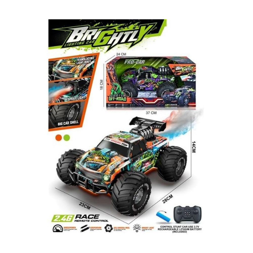 Τηλεκατευθυνόμενο Όχημα Off-Road Graffiti Με Καπνό, Ήχο & Φως  2 Χρώματα - 28cm