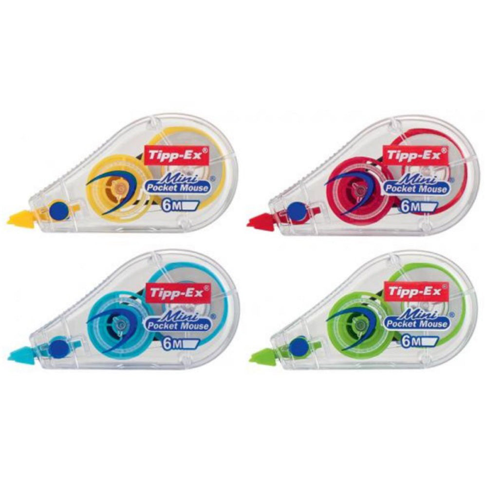 Tipp-ex Mini Pocket Mouse Διορθωτική Ταινία 4 Χρώματα - 1 Τμχ