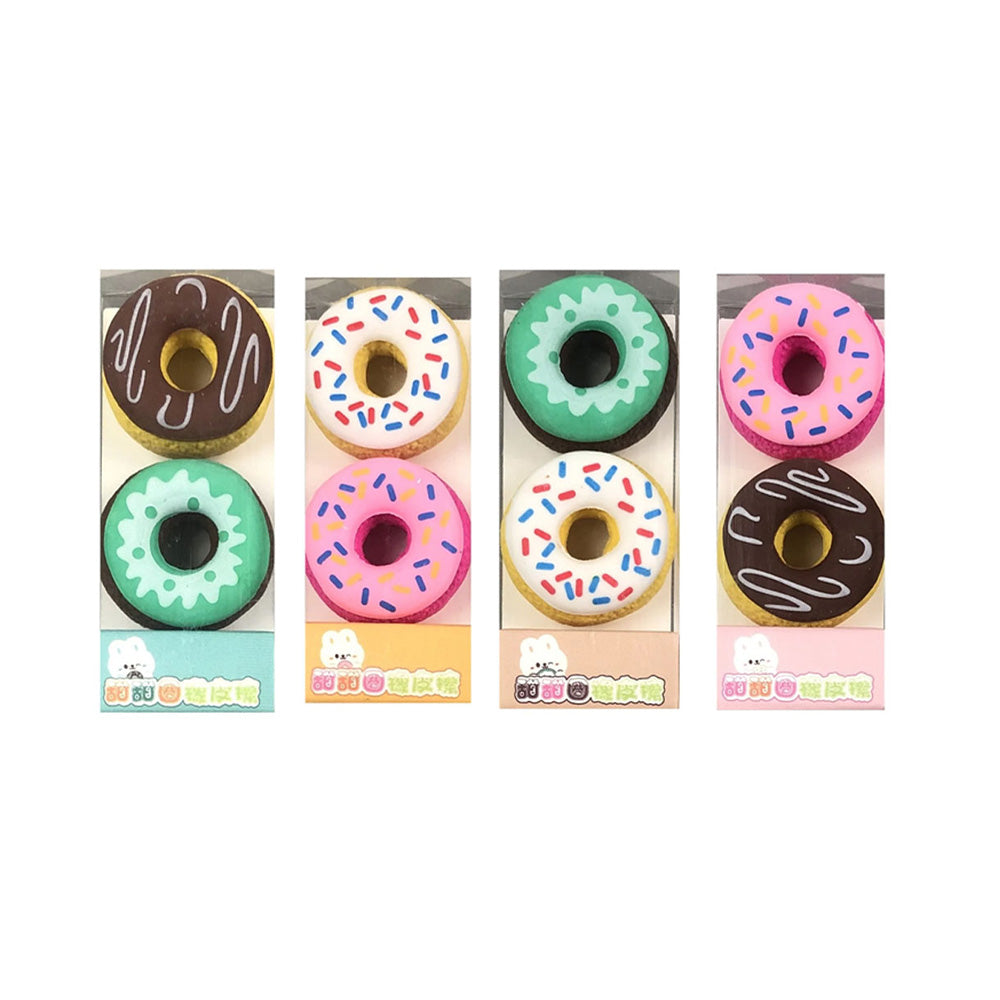 Tochain Σετ Γόμες 2 Τμχ Donuts σε Διάφορα Χρώματα