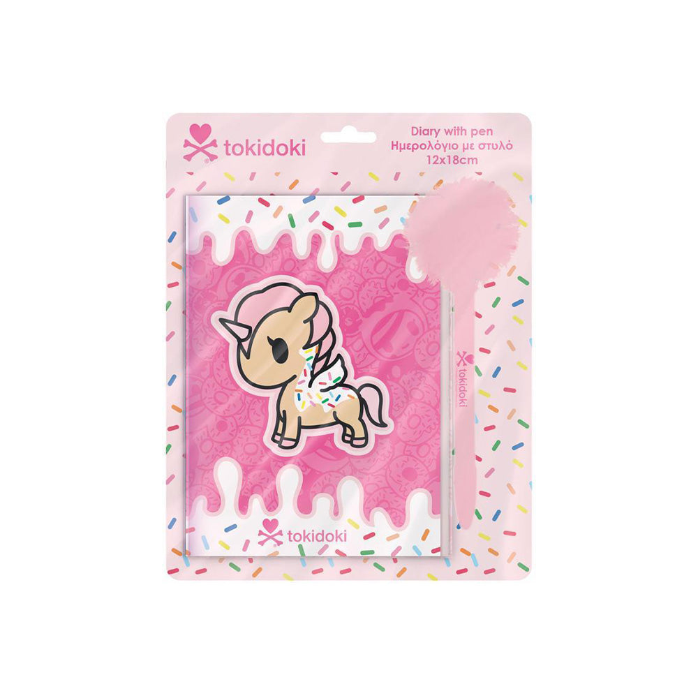 Tokidoki Ημερολόγιο με Κλειδαριά & Στυλό Pom Pom 12x18 εκ. 60 Φύλλα