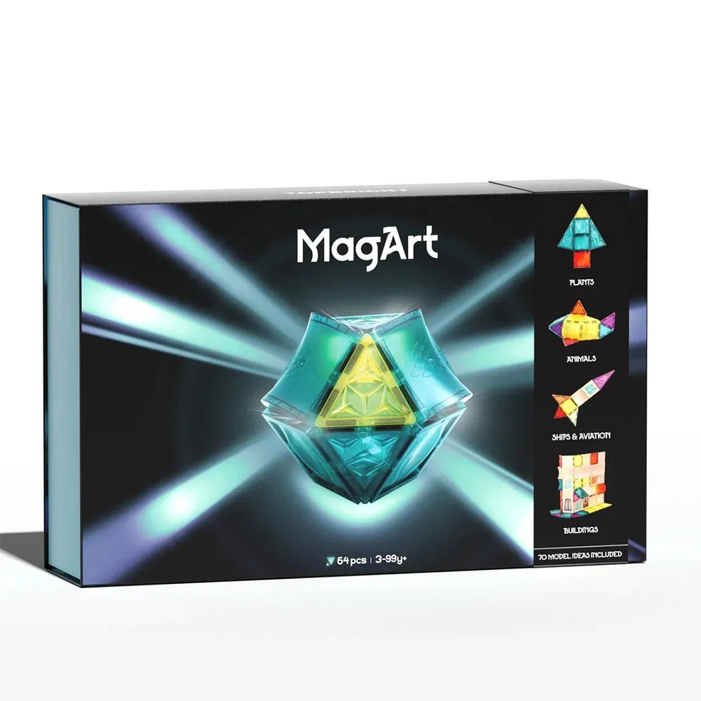 Top Bright MagArt Μαγνητικό Σετ Κατασκευών 64 Κομμάτια