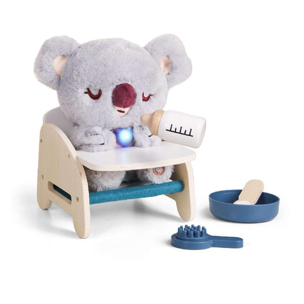 Top Bright Care Pets Baby Koala Λούτρινο Διαδραστικό Κοάλα με Ξύλινο Καρεκλάκι Φροντίδας