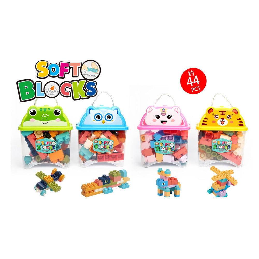 Τουβλάκια Μαλακά Σετ 44τμχ Σε Κουτί 4 Σχέδια - 1τμχ