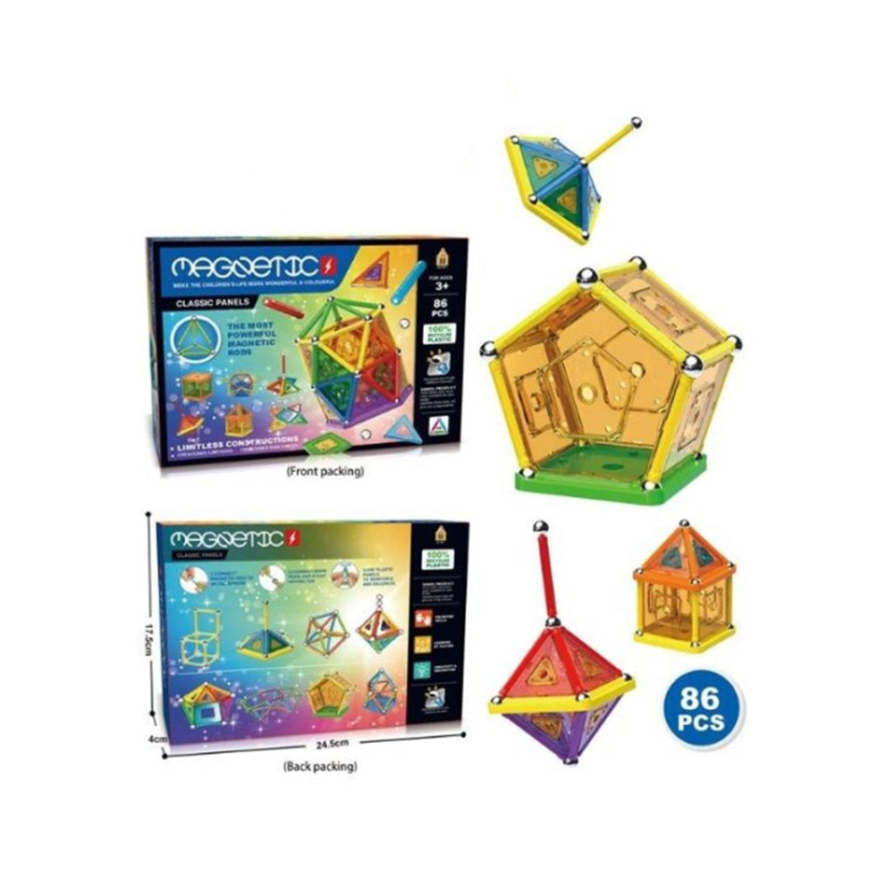 Τουβλάκια Μαγνητικά 86τμχ 25X4X18εκ