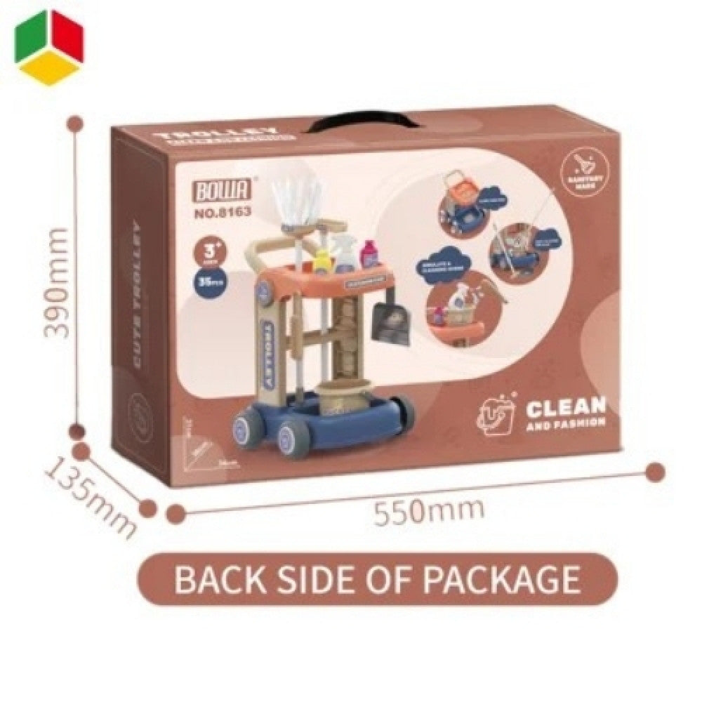 TrademarktΠαιχνίδι Καρότσι Καθαρισμού Με Αξεσουάρ 35τμχ 55x13,5x39εκpapell.gr