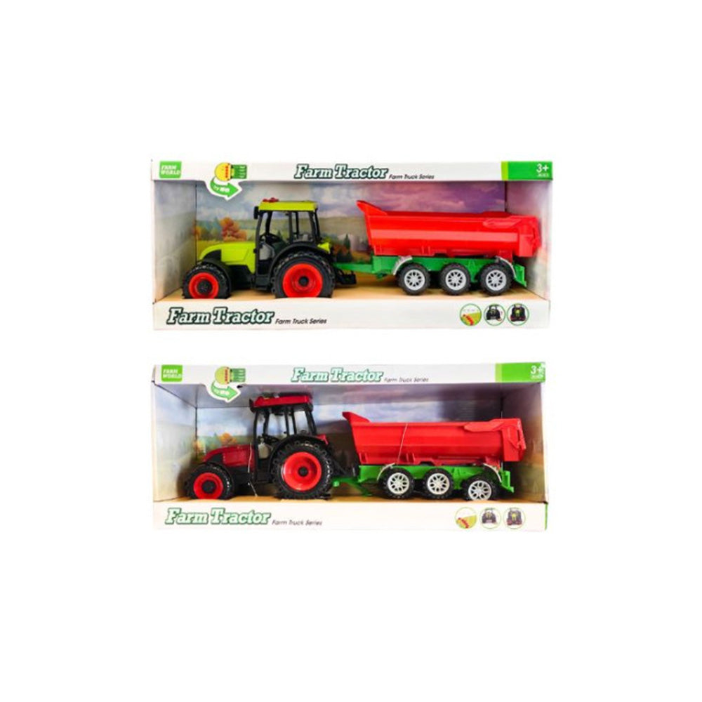 Τρακτέρ Friction Με Καρότσα, Ήχο & Φως 2 Xρώματα 45εκ