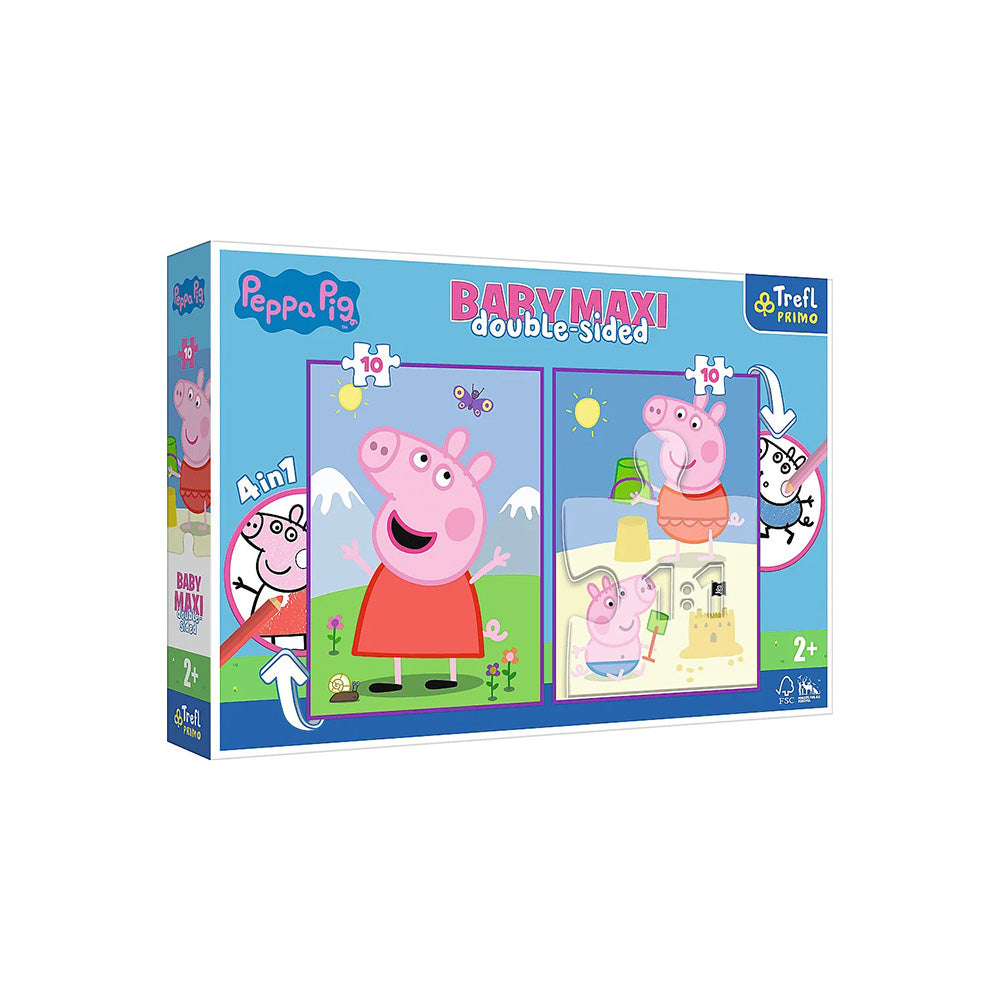 Trefl Puzzle Παιδικό Super Maxi Double-Sided, Peppa’s Good Day 10/10 Tμχ