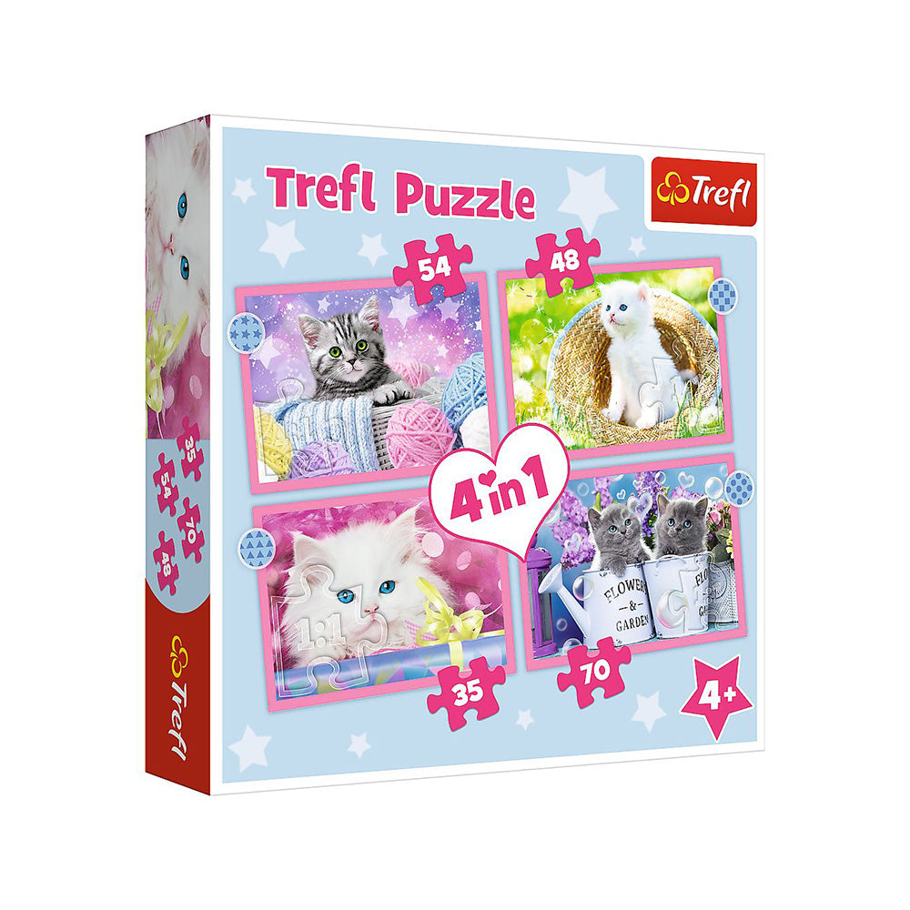 Trefl Puzzle 4 in 1  54/48/35/70 pcs Fun Cats