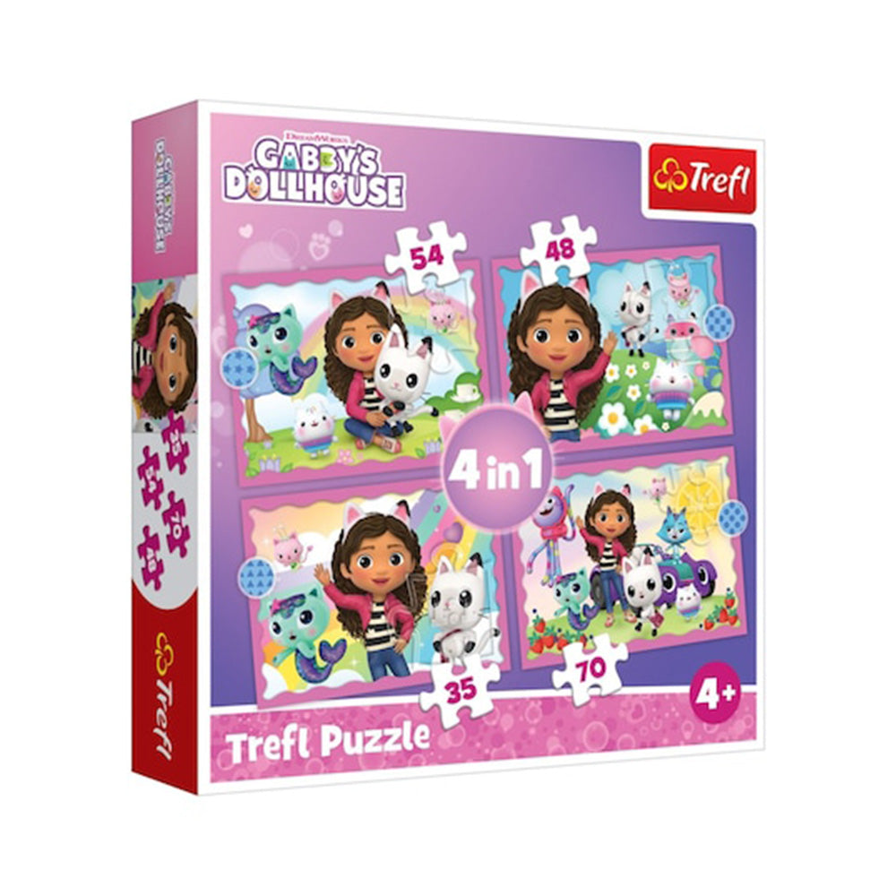 Trefl Puzzle 4 In 1 (54/48/35/70Pcs)  Gabby's Dollhouse