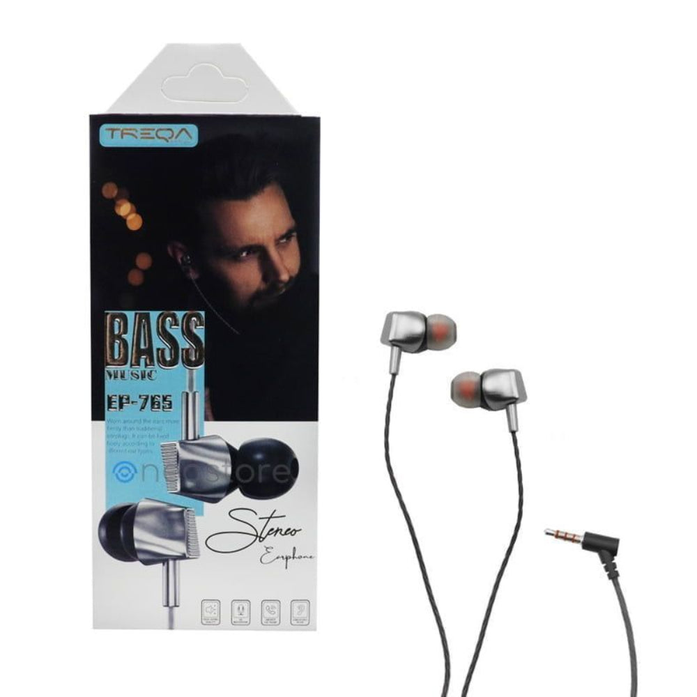 Treqa Ενσύρματα Ακουστικά Ψείρες Earbuds EP-765 Bass Earphones