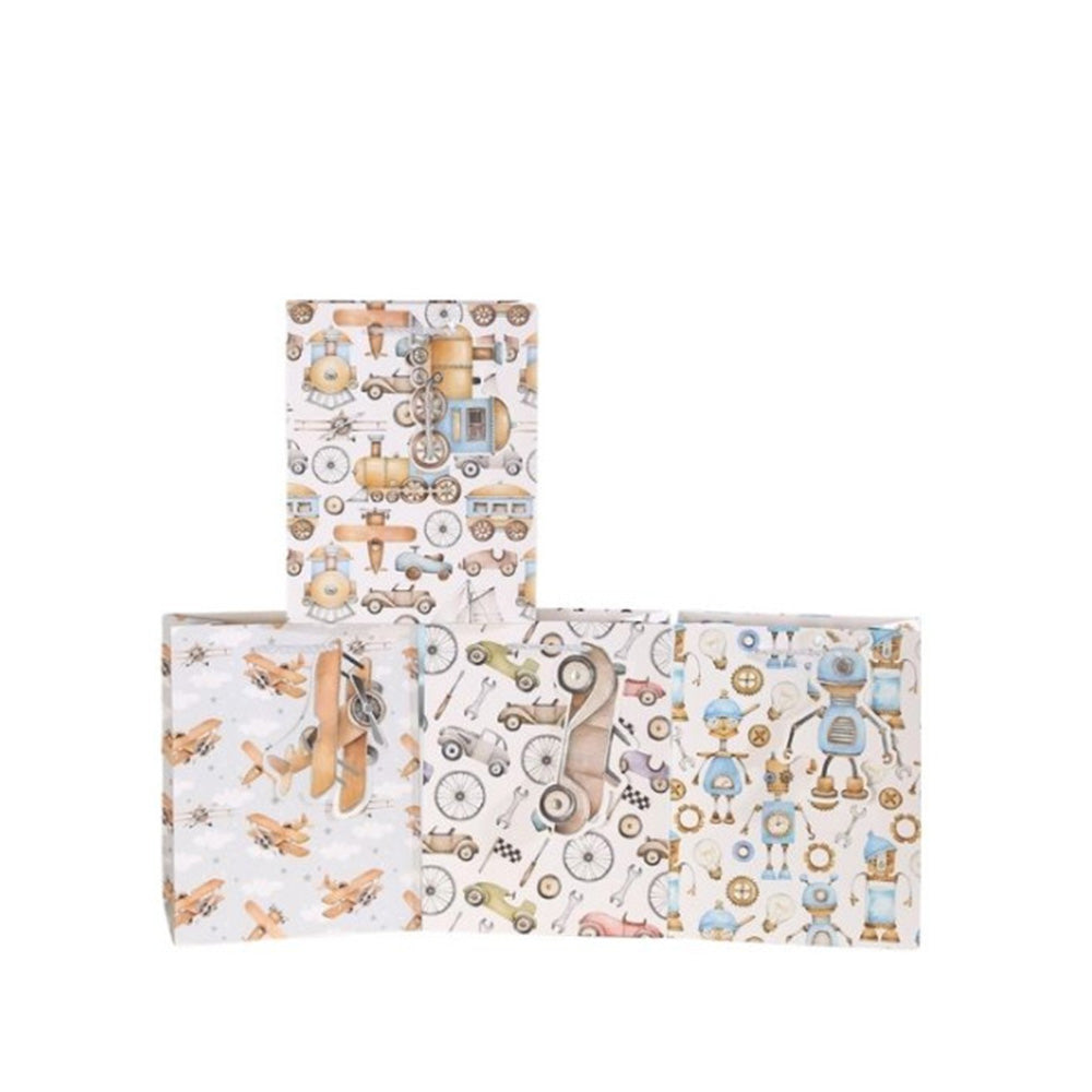 Τσάντα Δώρου Οχήματα Με Ευχετήρια Κάρτα 4 Σχέδια 26X10X32εκ Σ12