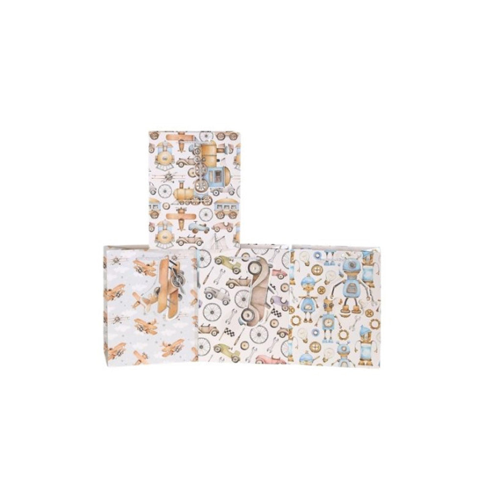 Τσάντα Δώρου Οχήματα Με Ευχετήρια Κάρτα 4 Σχέδια 18X10X23εκ Σ12