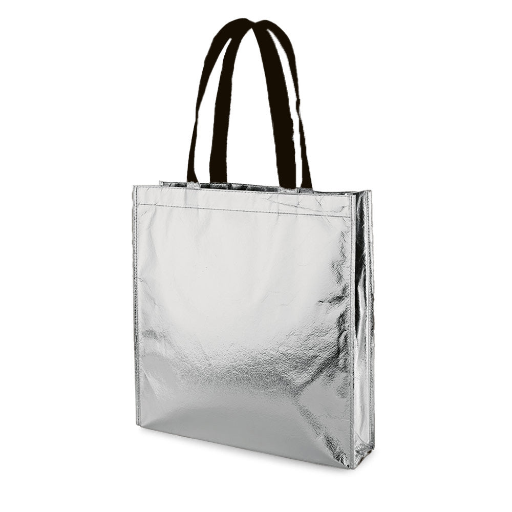 Τσάντα Πολλαπλών Χρήσεων Ασημένια No Woven 22x23x11 εκ - 1 Τμχ