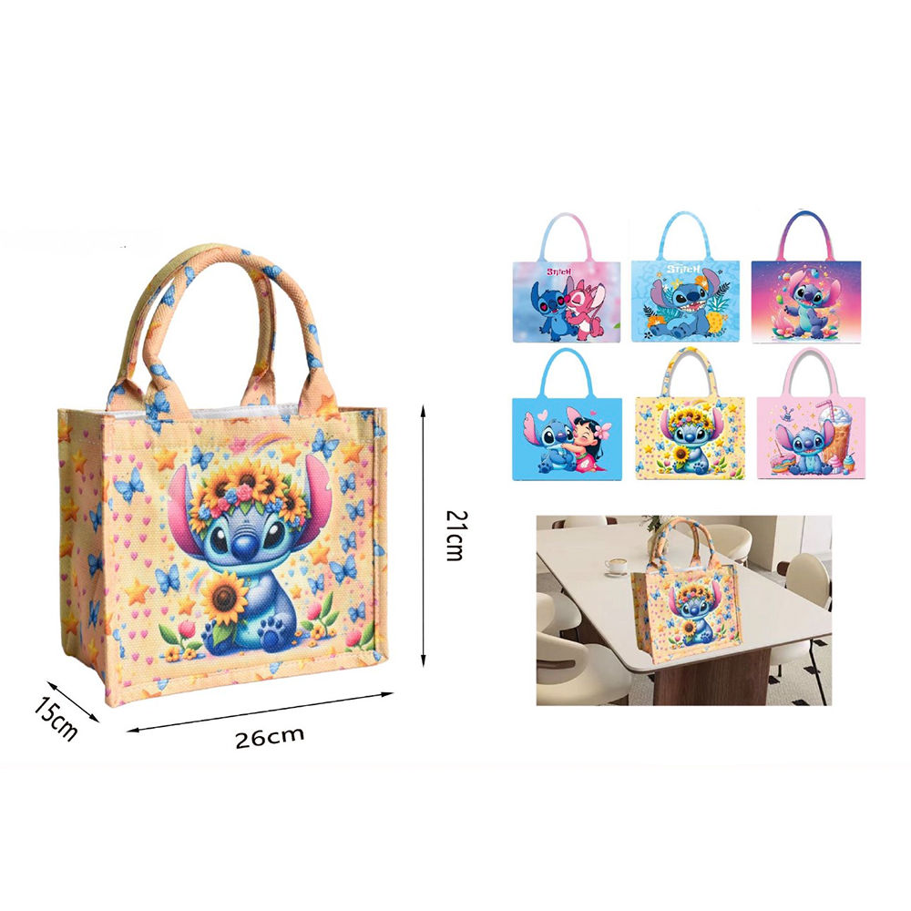 Τσαντάκι Χειρός Stitch 26x21x15εκ σε 6 Σχέδια - 1 Τεμάχιο