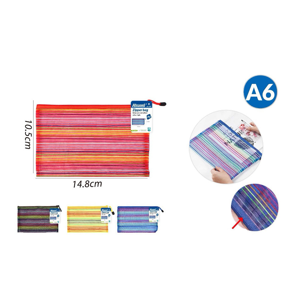 Τσαντάκι ZIpper A6 Πολύχρωμο 4 Χρώματα - 1 Τμχ
