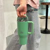 Ecolife Tumbler 2Handles Lid Green Tea 900ml