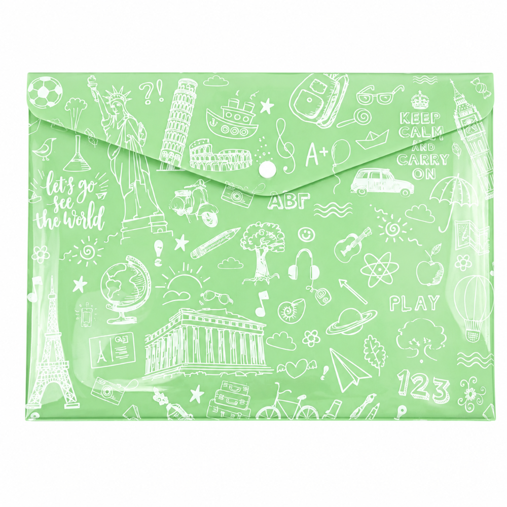 Typotrust Φάκελος με Κουμπί Doodle Α4 33x24εκ