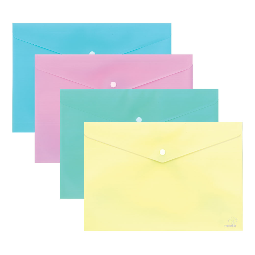 Typotrust Φάκελος με Κουμπί Α4 Pastel