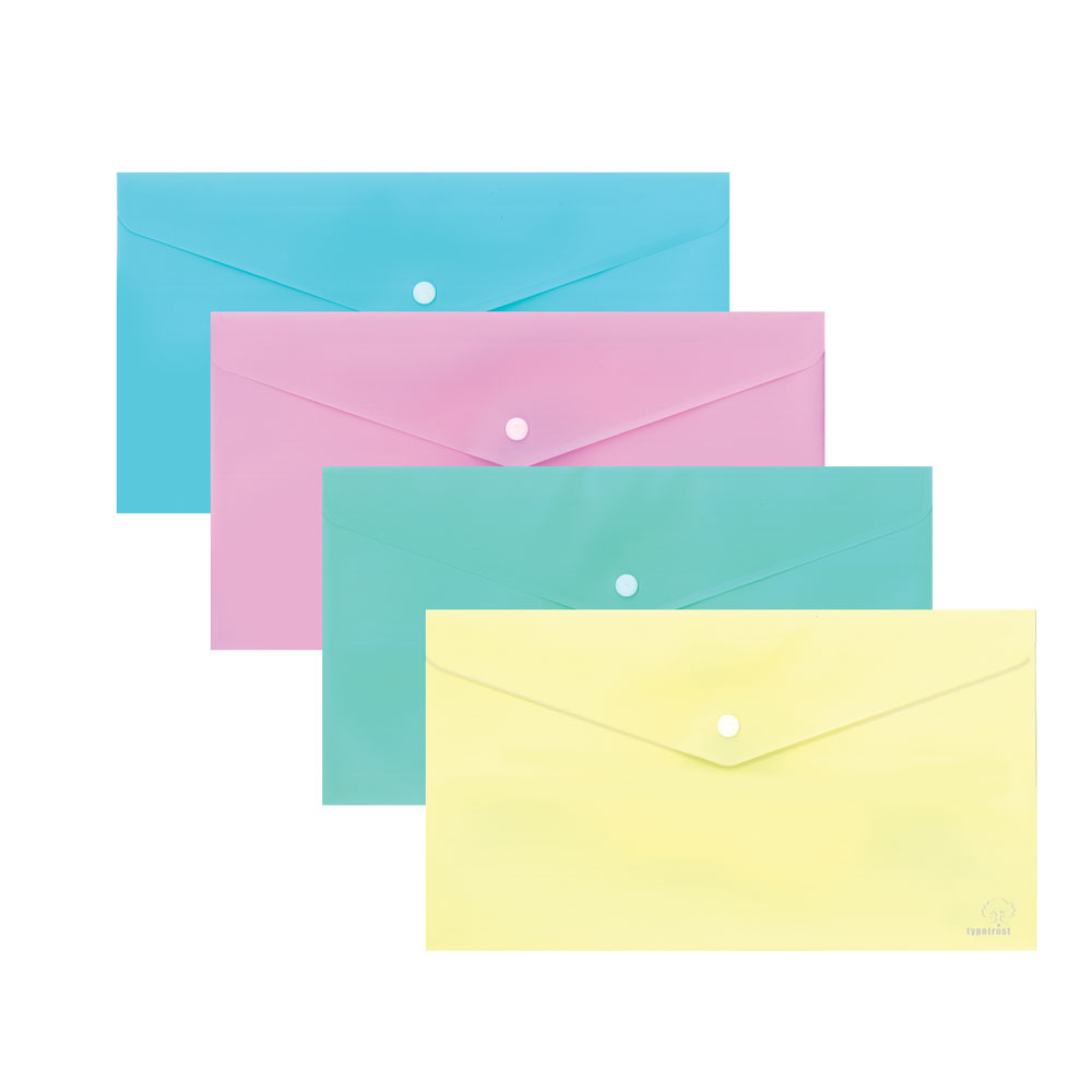 Typotrust Φάκελος με Κουμπί Eπιταγών Pastel