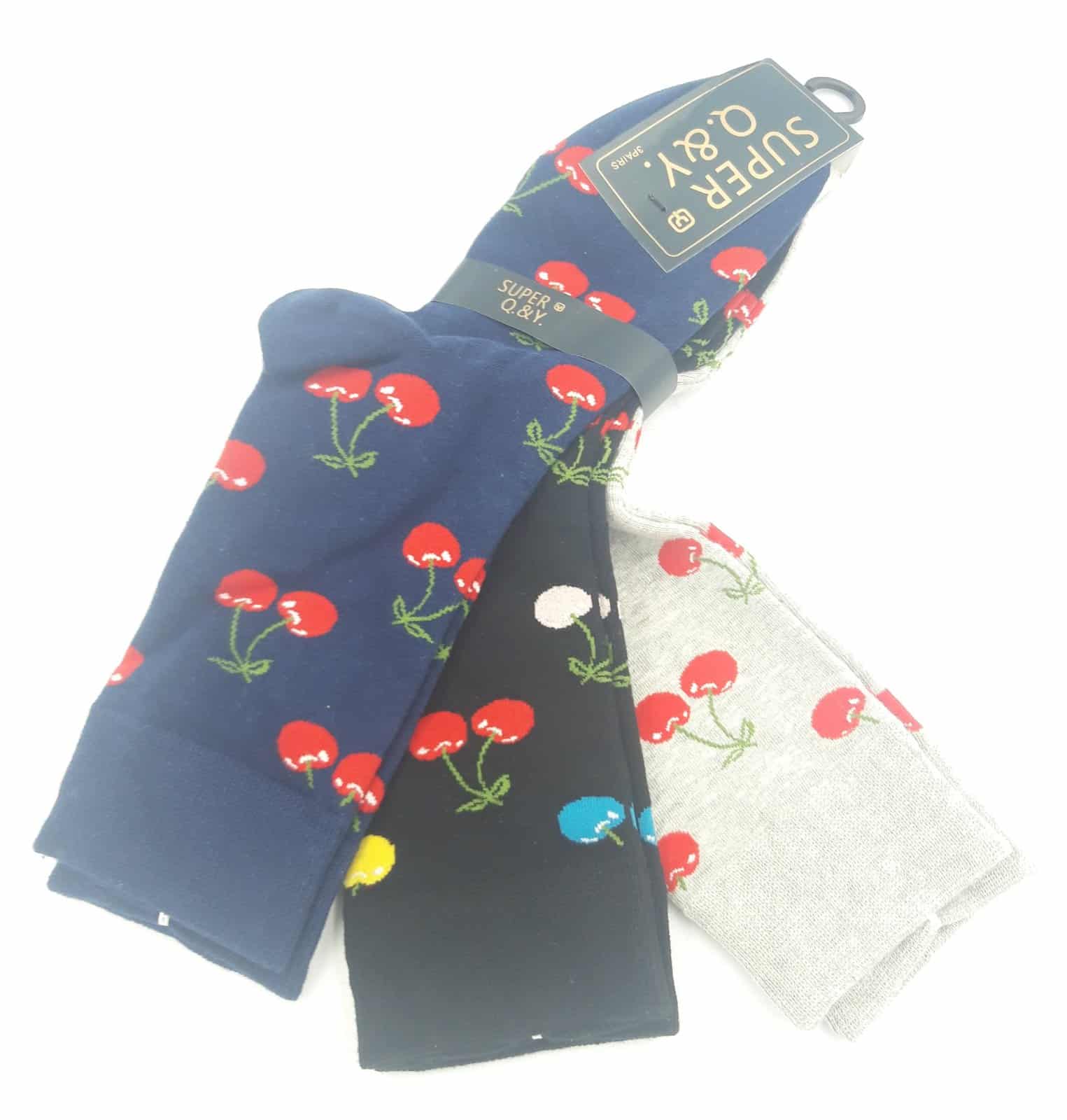 Καλτσες Ψηλες Κερασακια 3Τμχ 36-41