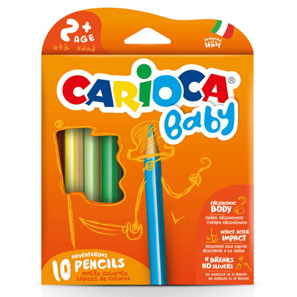 Carioca Baby Ξυλομπογιες 10 Χρωματα