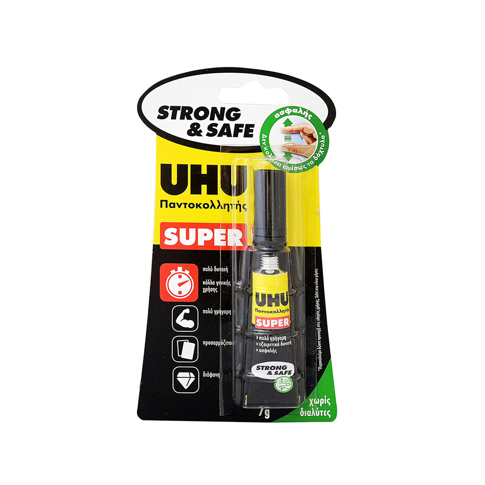 Uhu Κόλα Γενικής Χρήσης Super Strong & Safe 7 gr