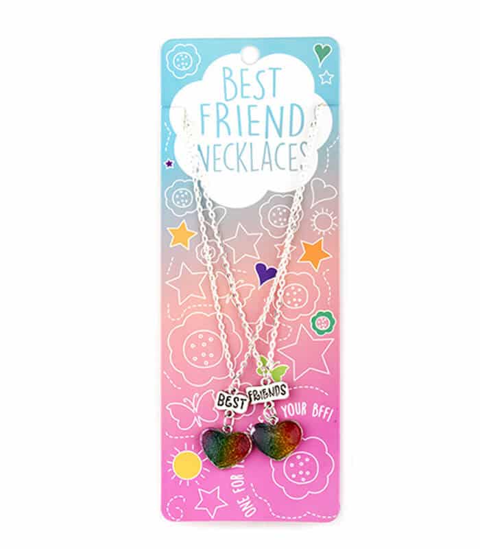 Gama Brands Best Friends Necklaces Κρεμαστο Multi Colour Split Heart