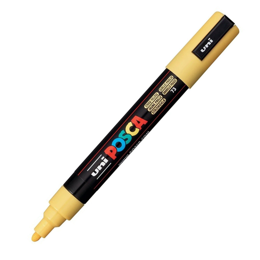 Uni-Ball Posca Μαρκαδόρος Μεσαίος Άχυρο Κίτρινο