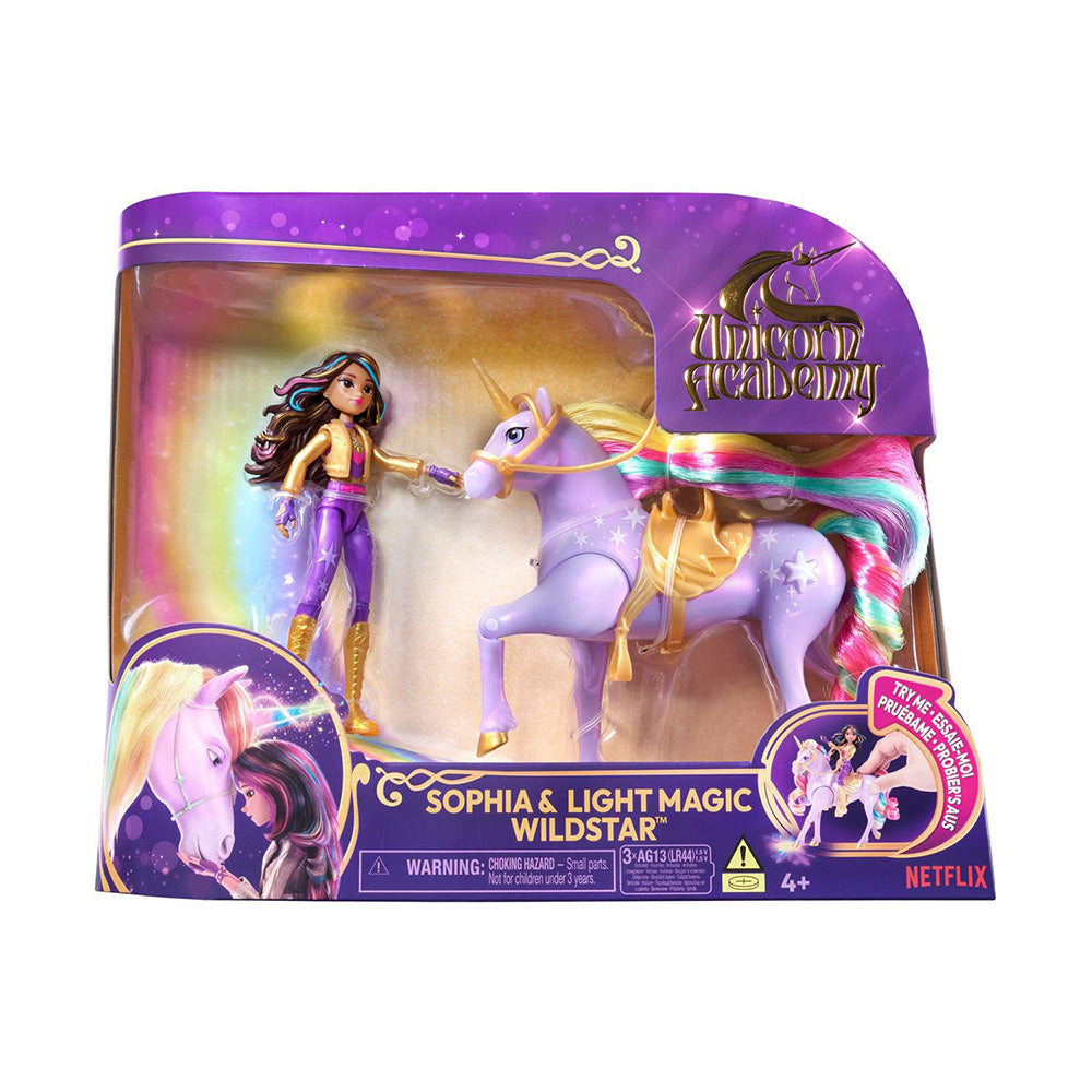 Spin Master Unicorn Academy: Sophia & Light Magic Wildstar - Mini Doll & Unicorn
