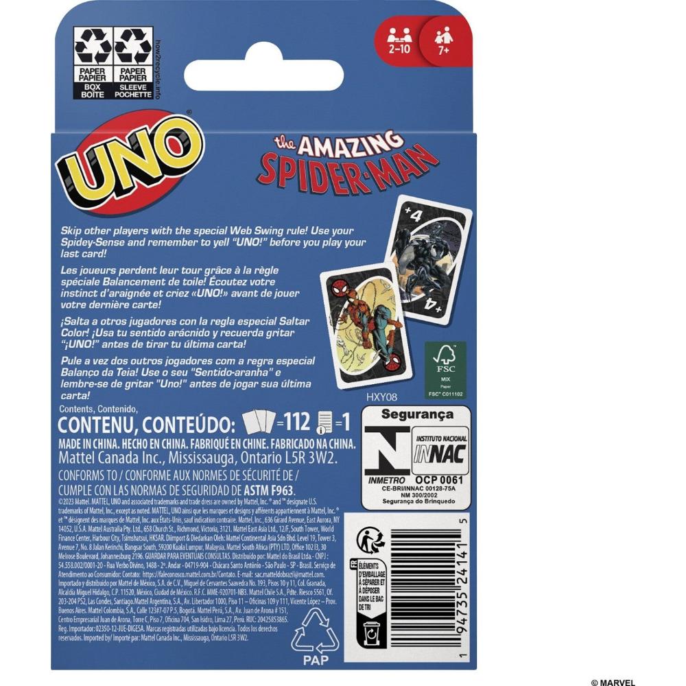 Uno The Amazing Spiderman Card Game