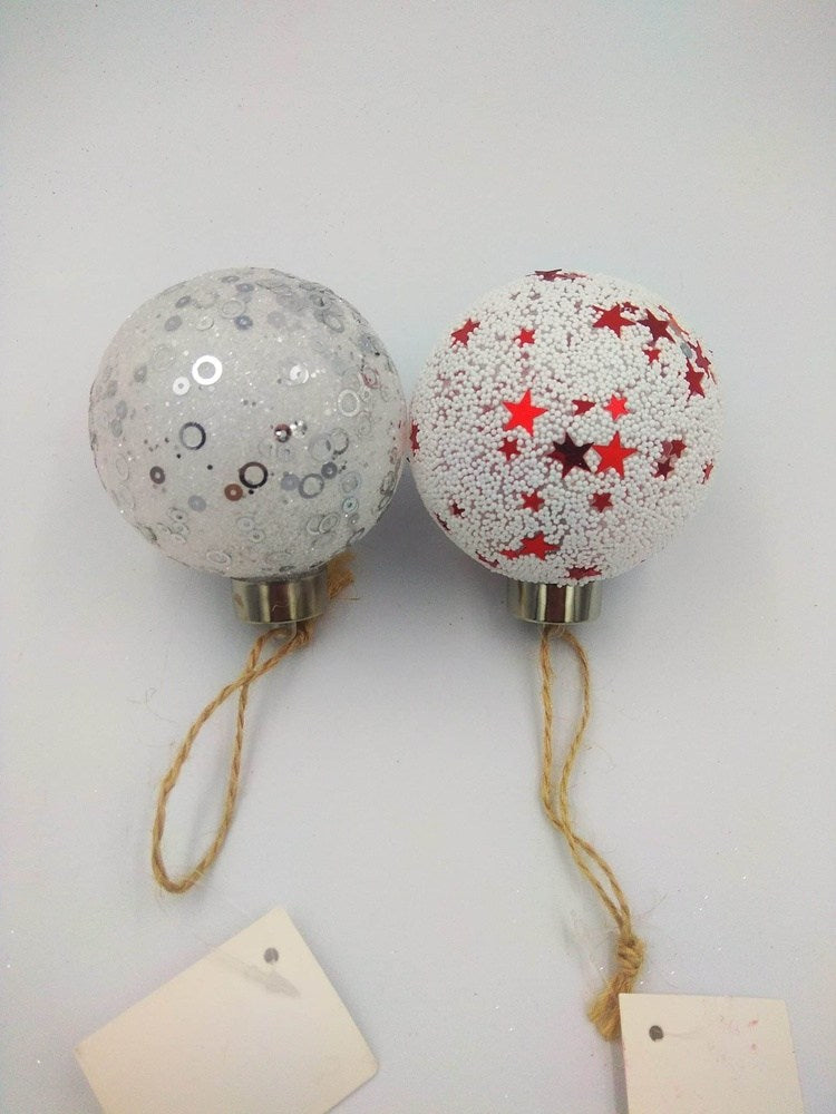 Χριστουγεννιατικη Μπαλα Με Φως 70Μμ