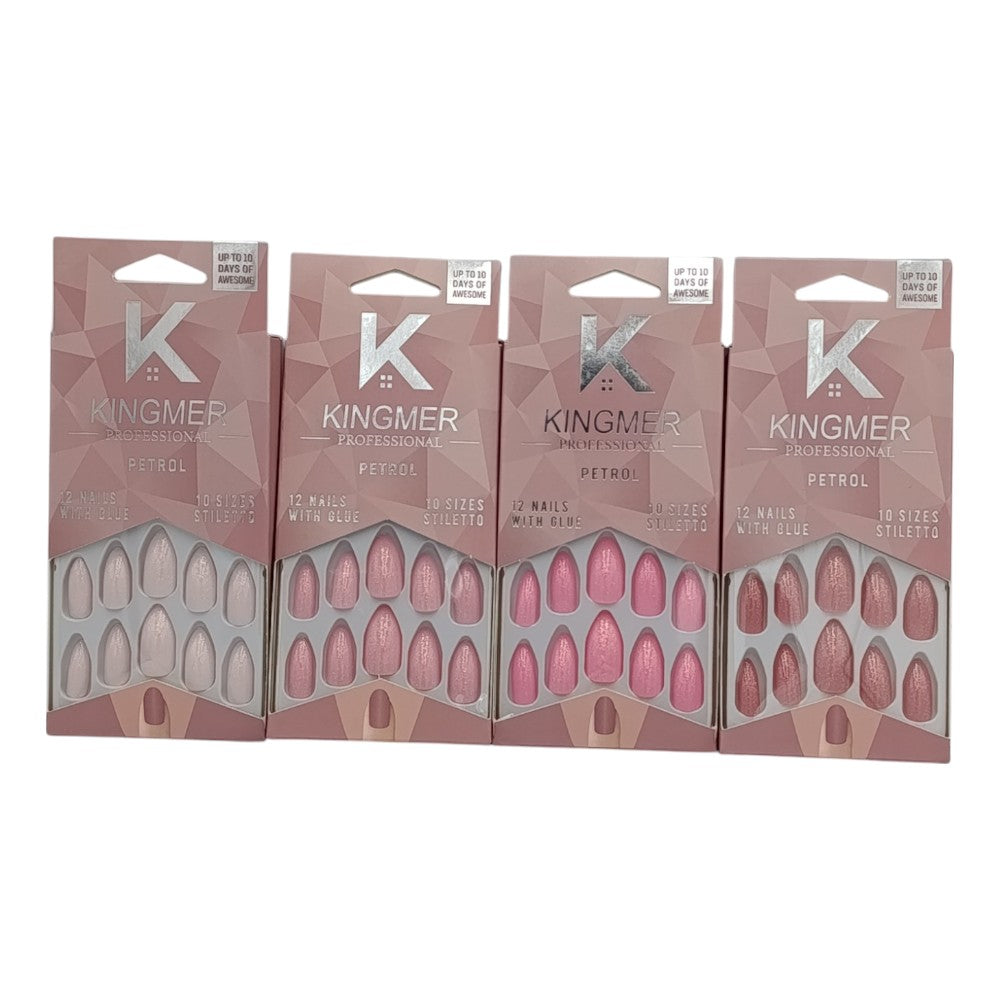 Τεχνητά Νύχια Ενηλίκων Αμυγδαλωτά Με Στρας Διάφορα Χρώματα -1 Τμχ