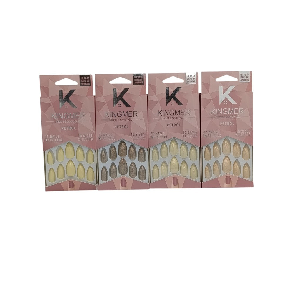 Τεχνητά Νύχια Ενηλίκων Αμυγδαλωτά Με Στρας Διάφορα Χρώματα -1 Τμχ