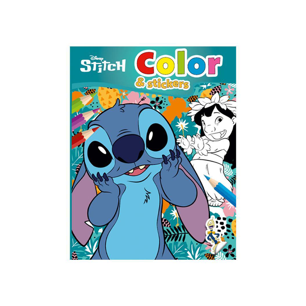 Βιβλίο Ζωγραφικής A4 Με Αυτοκόλλητα Stitch 32 Σελίδες