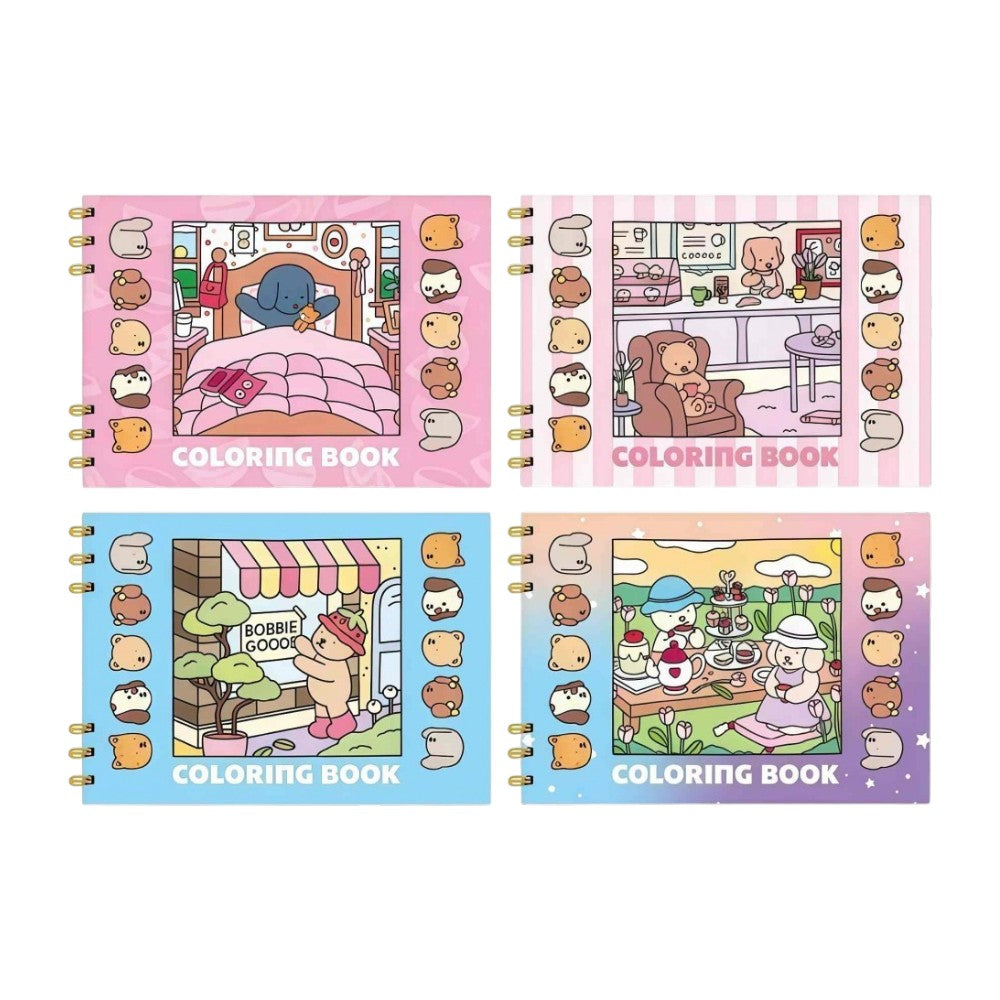Βιβλίο Ζωγραφικής με Ζωάκια Kawaii 21x15 εκ σε 4 Σχέδια - 1 Τμχ