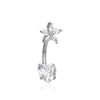 Σκουλαρικι Αφαλου Belly Ring With Heart Zircon 6-8-10Mm Surgical Steel 316L