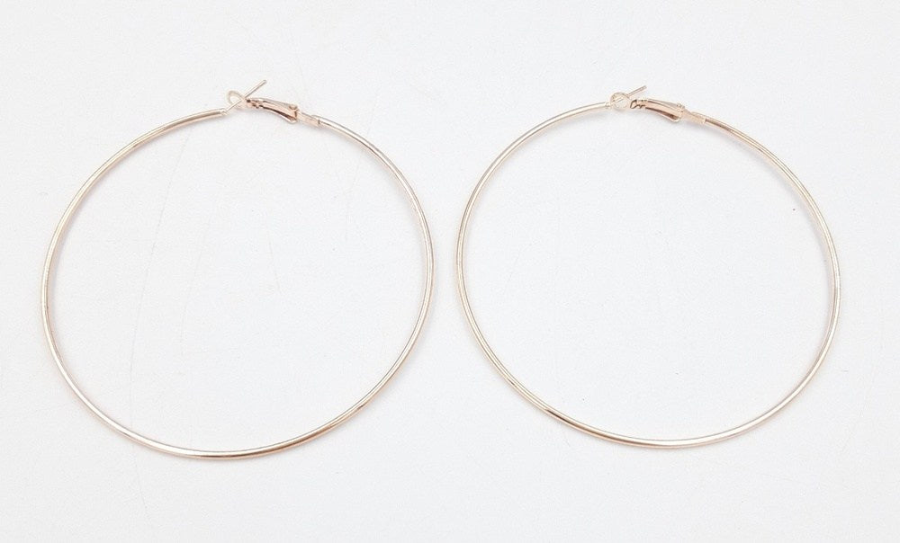 Κρικοι Ροζ Χρυσο Φ8Cm