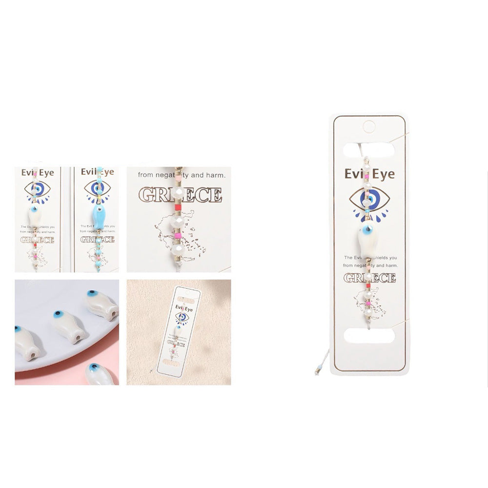 OEMΒραχιόλι Πτυσσόμενο Με Κορδόνι Ψαράκι Με Χάντρες 2 Χρώματα - 1 Τμχpapell.gr