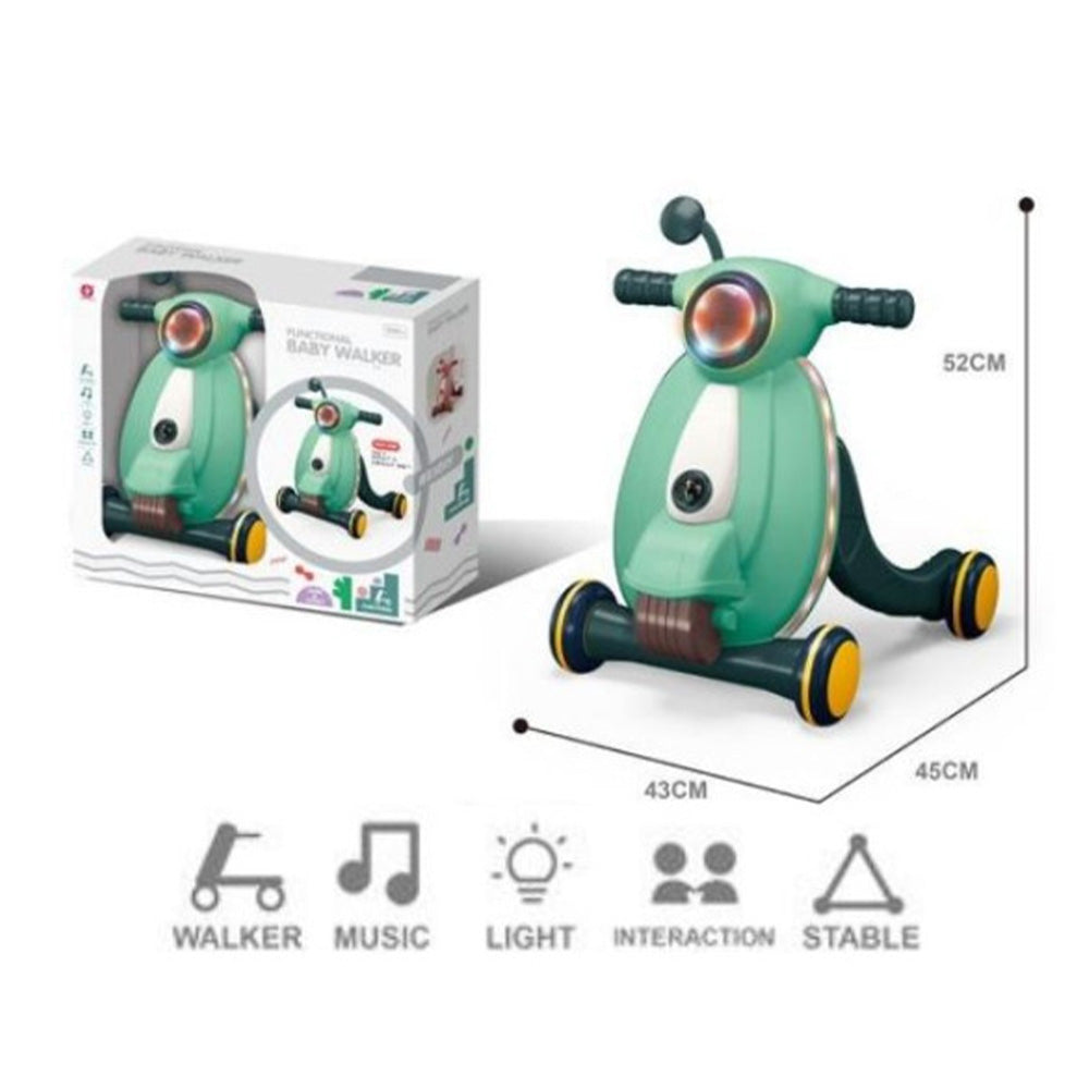 Βρεφική Στράτα Περπαρτούρα Scooter Πράσινη Με Ήχο & Φως 45x52x43Εκ