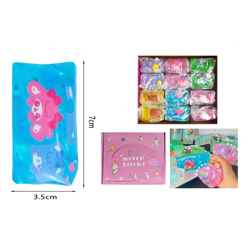Water Snake Squishy Αντιστρές με Νερό 7 x 3,5 εκ σε Διάφορα Σχέδια – 1 Τμχ