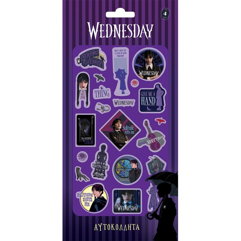 Χαρτινή ΠόληWednesday Adults Αυτοκόλλητα Puffy 4papell.gr