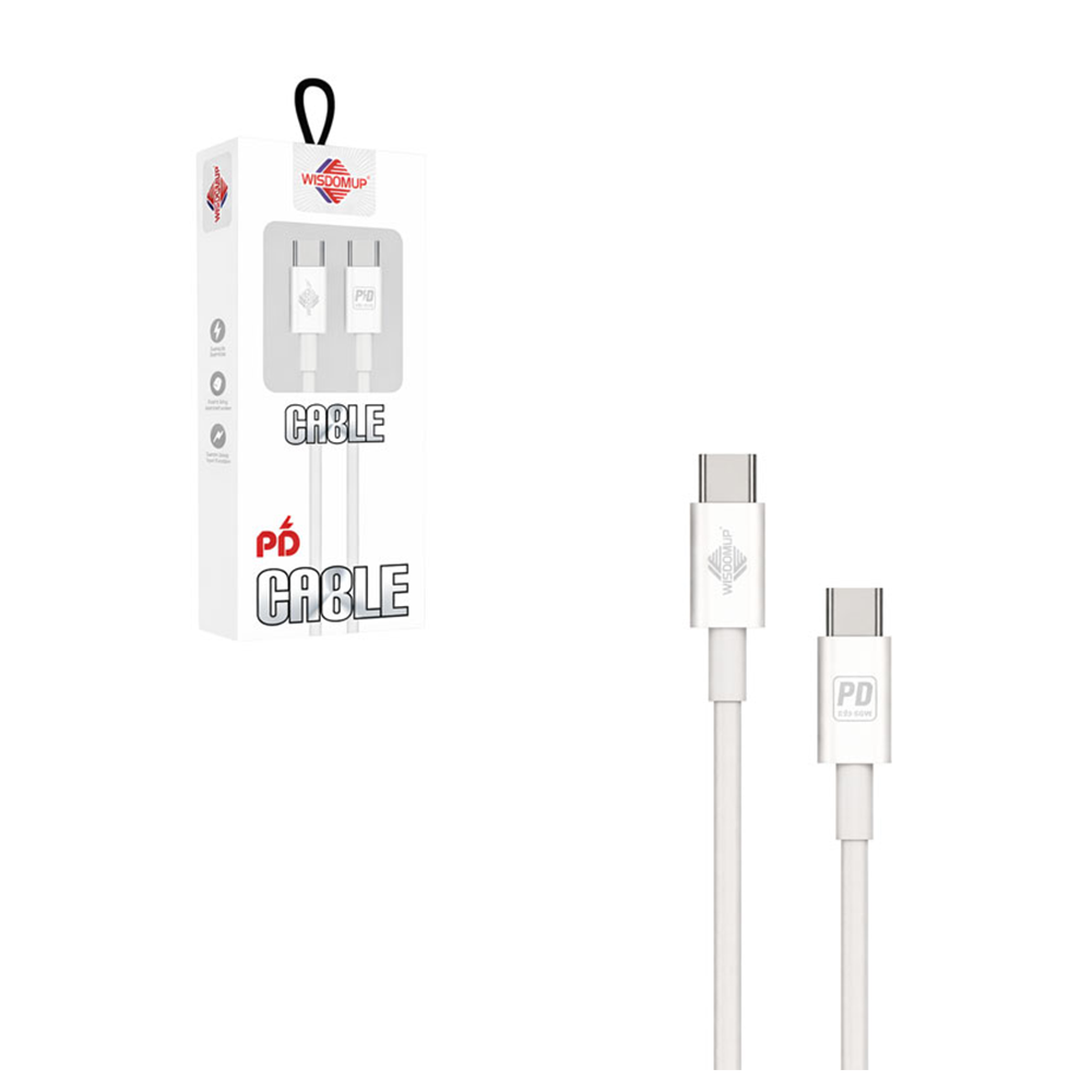 Wisdomup Καλώδιο Φόρτισης USB-C σε USB-C PD 66W Fast Charging 1m