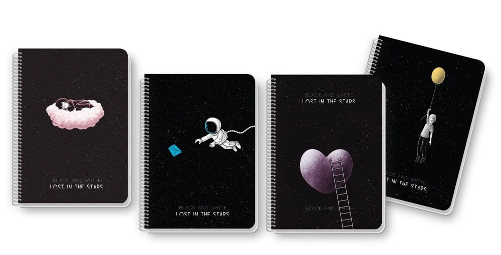 Black &Amp; White Τετραδιο Σπιραλ Lost In The Stars