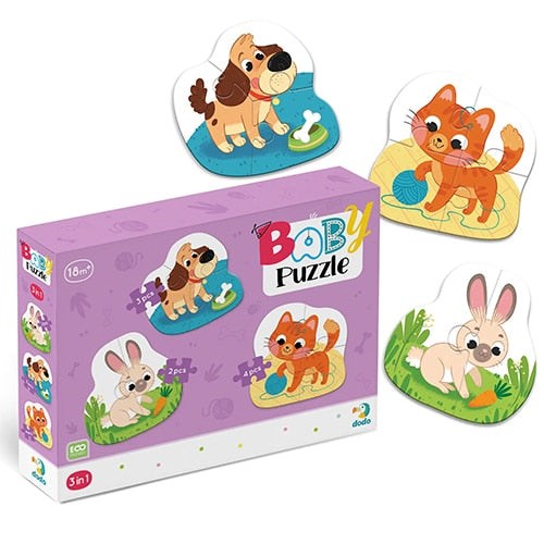 DODOPuzzle 3 In 1 Pets – Κατοικιδιαpapell.gr