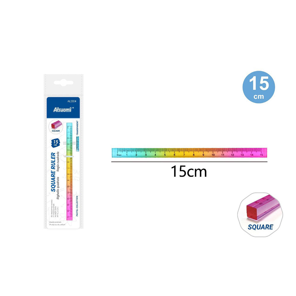 Χάρακας Τετράγωνος Ombre 15 εκ